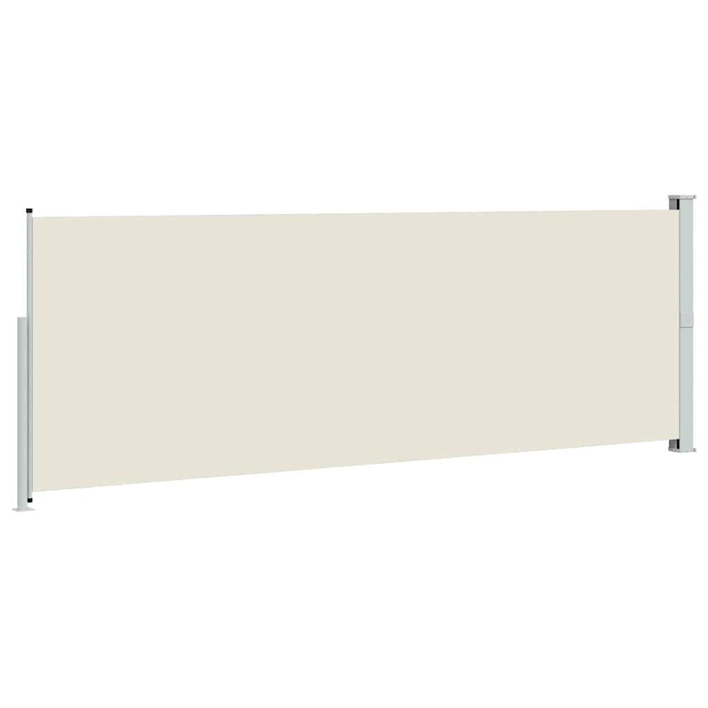 sammenrullelig sidemarkise 160 x 514 cm cremefarvet