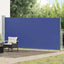 sammenrullelig sidemarkise 160x500 cm blå