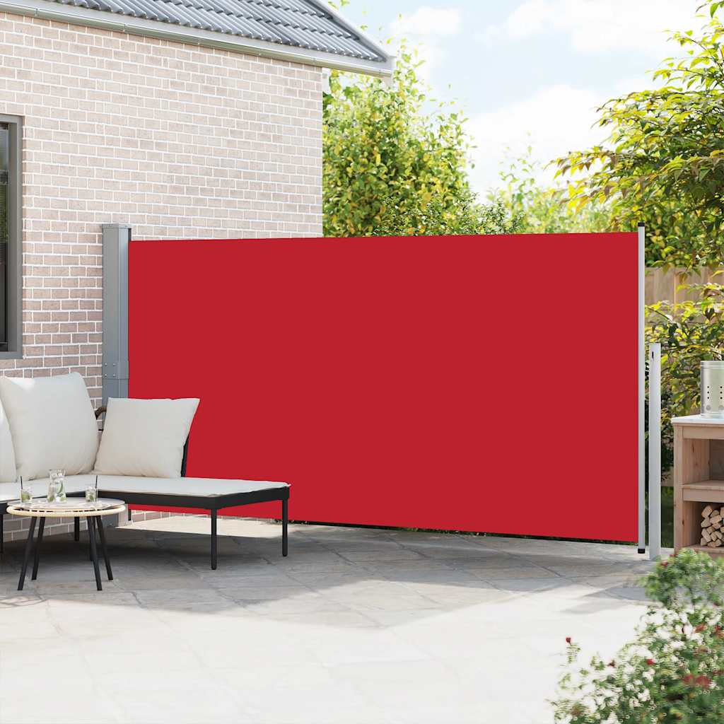 sammenrullelig sidemarkise 160 x 500 cm rød