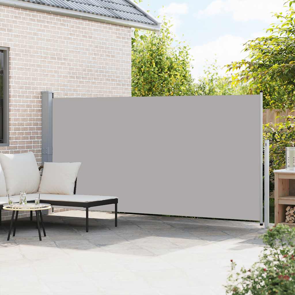 sammenrullelig sidemarkise 160 x 514 cm grå