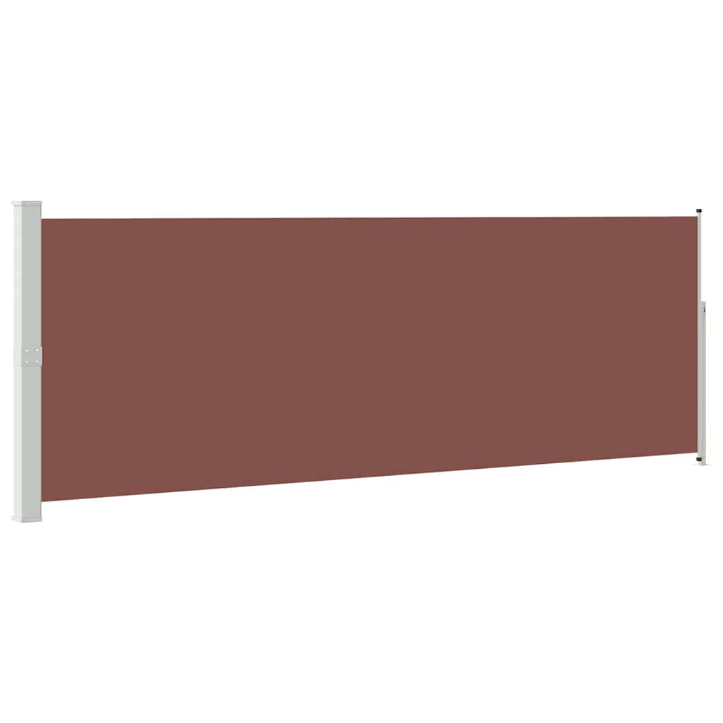 sammenrullelig sidemarkise 160 x 500 cm brun