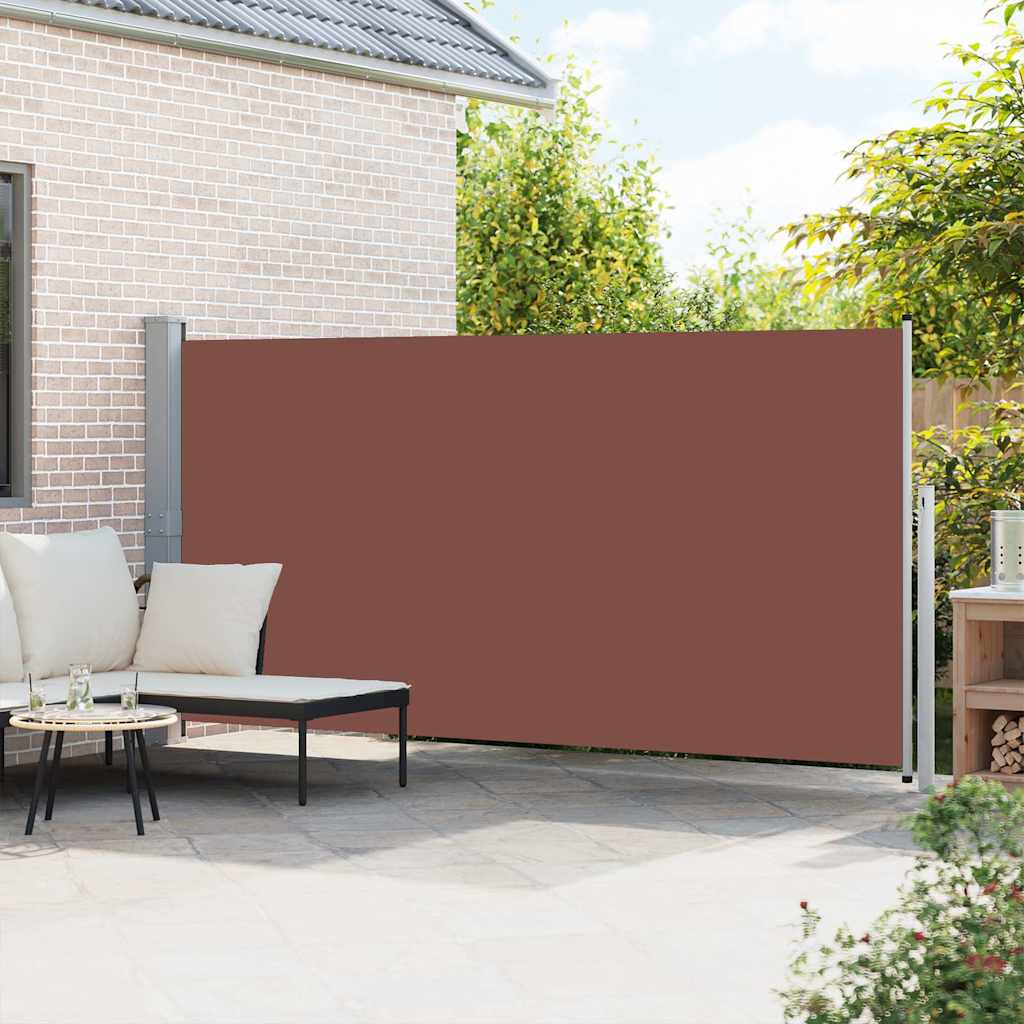 sammenrullelig sidemarkise 160 x 500 cm brun