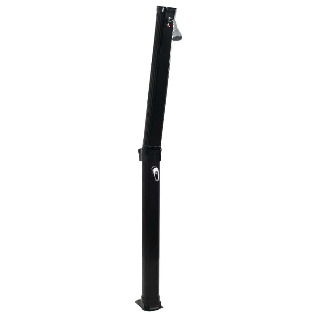 solopvarmet bruser foldbar 214 cm 23 l sort
