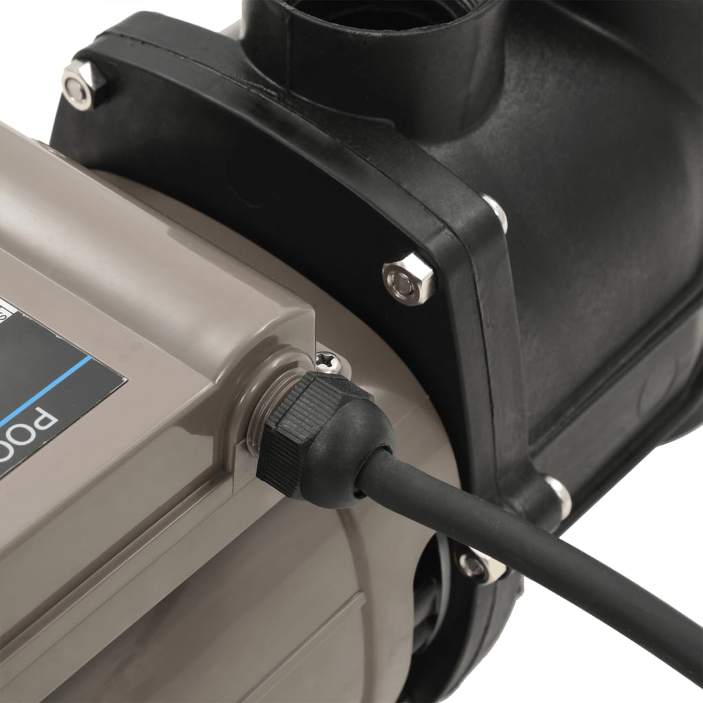 poolpumpe med timer 0,25 HK 8000 l/t. sort