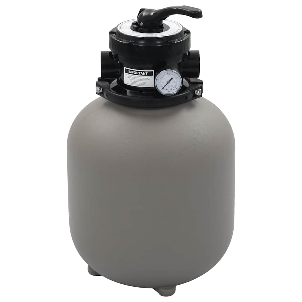 sandfilter til pool multiventil med 4 indstillinger grå 350 mm