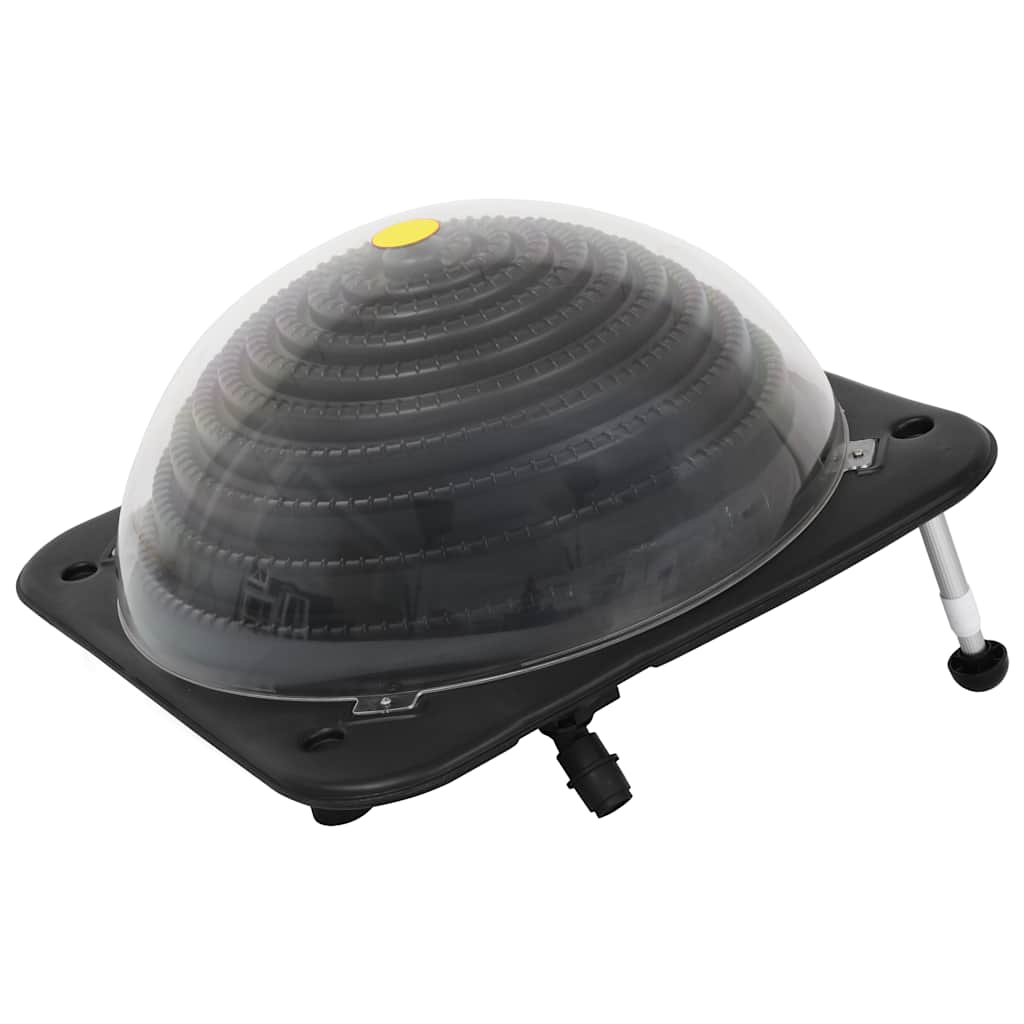 soldrevet poolopvarmer 75 x 75 x 36 cm HDPE aluminium