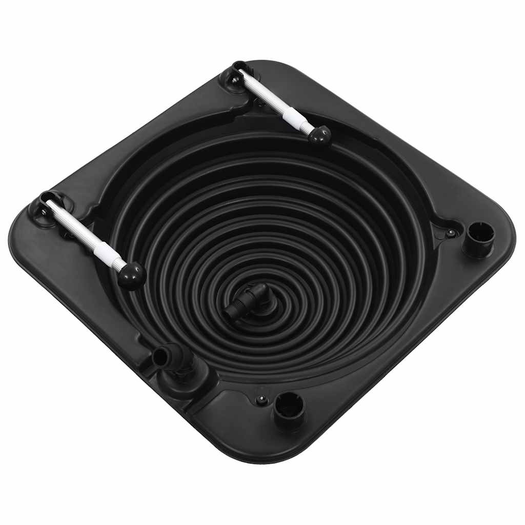 soldrevet poolopvarmer 75 x 75 x 36 cm HDPE aluminium