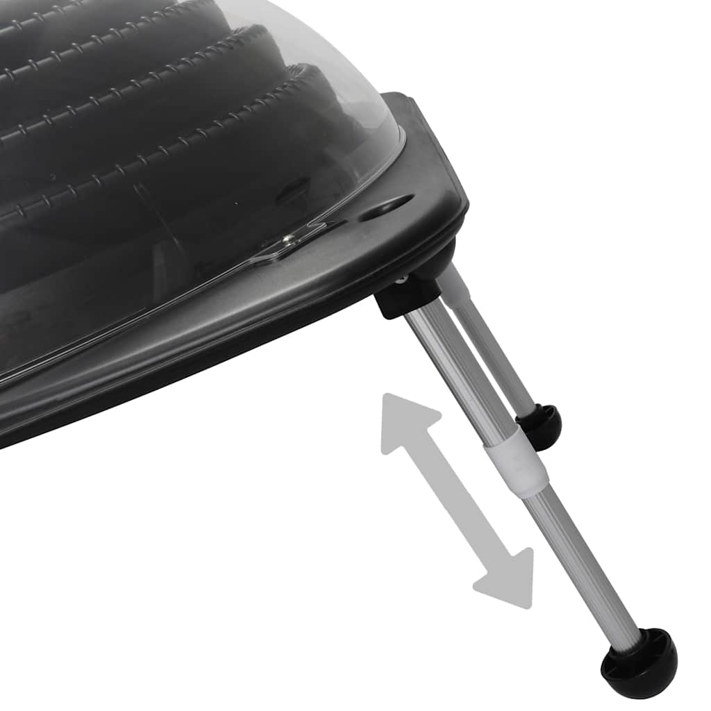 soldrevet poolopvarmer 75 x 75 x 36 cm HDPE aluminium