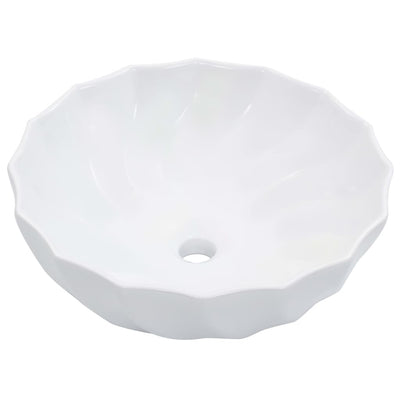 håndvask 46 x 17 cm keramik hvid