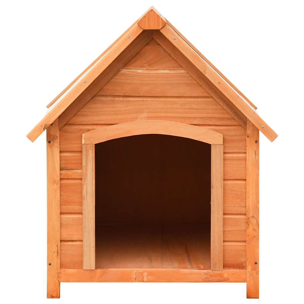hundehus 72x85x82 cm massivt fyrre- og grantræ