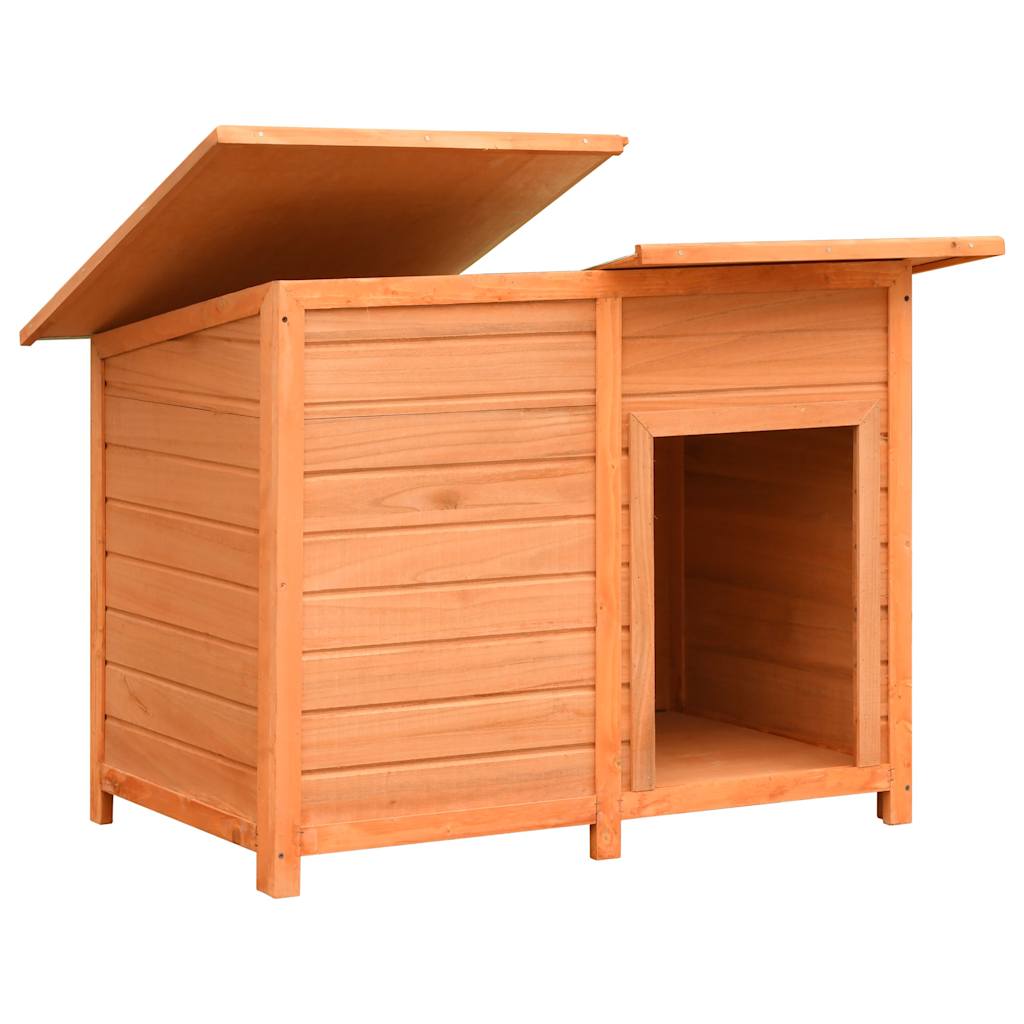 hundebur 120x77x86 cm massivt fyrre- og grantræ