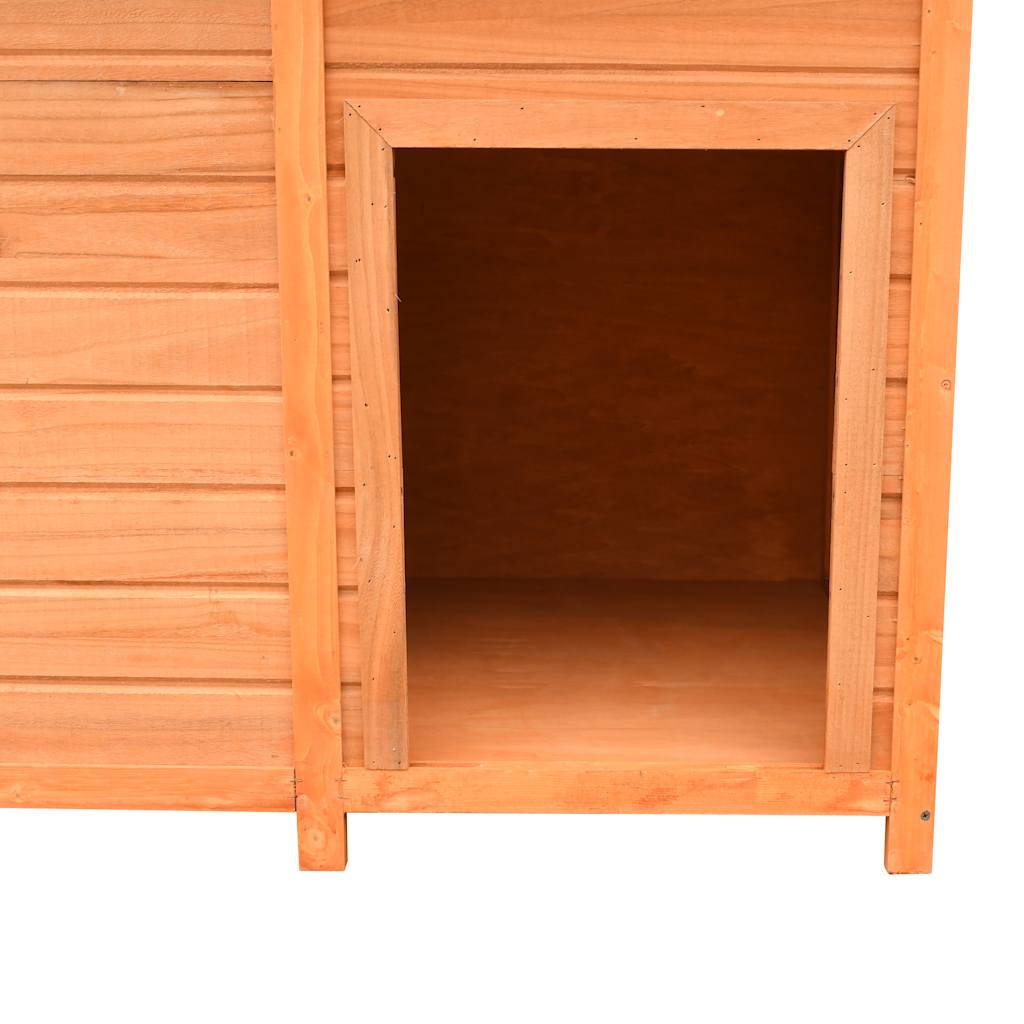 hundebur 120x77x86 cm massivt fyrre- og grantræ