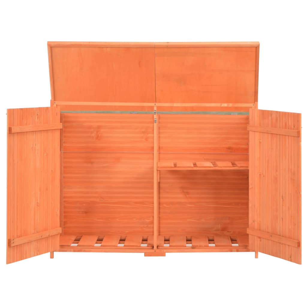 opbevaringsskur til haven 128x42x91 cm træ