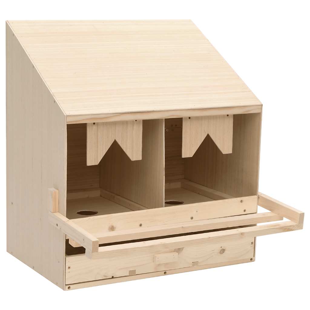 rugekasse 2 rum 63 x 40 x 65 cm massivt fyrretræ