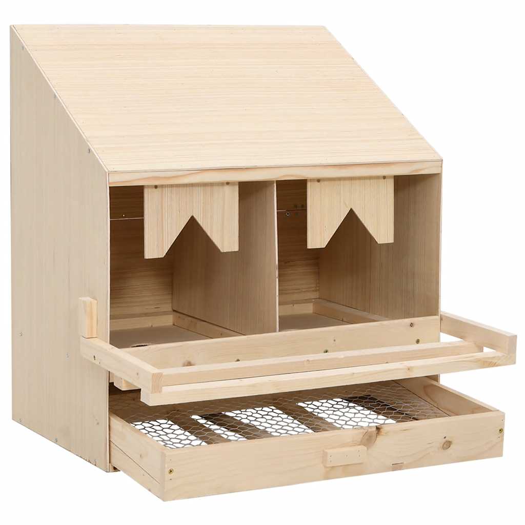 rugekasse 2 rum 63 x 40 x 65 cm massivt fyrretræ