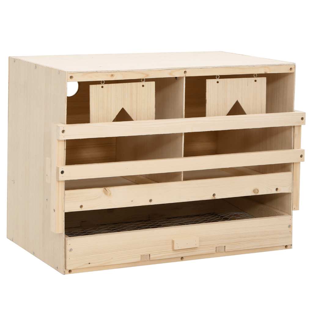 rugekasse 2 rum 63 x 40 x 45 cm massivt fyrretræ