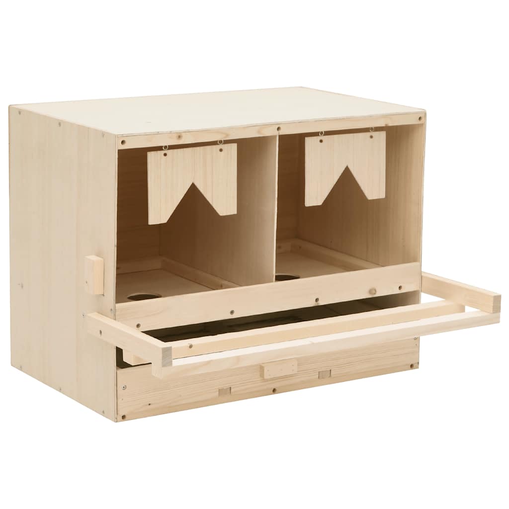 rugekasse 2 rum 63 x 40 x 45 cm massivt fyrretræ