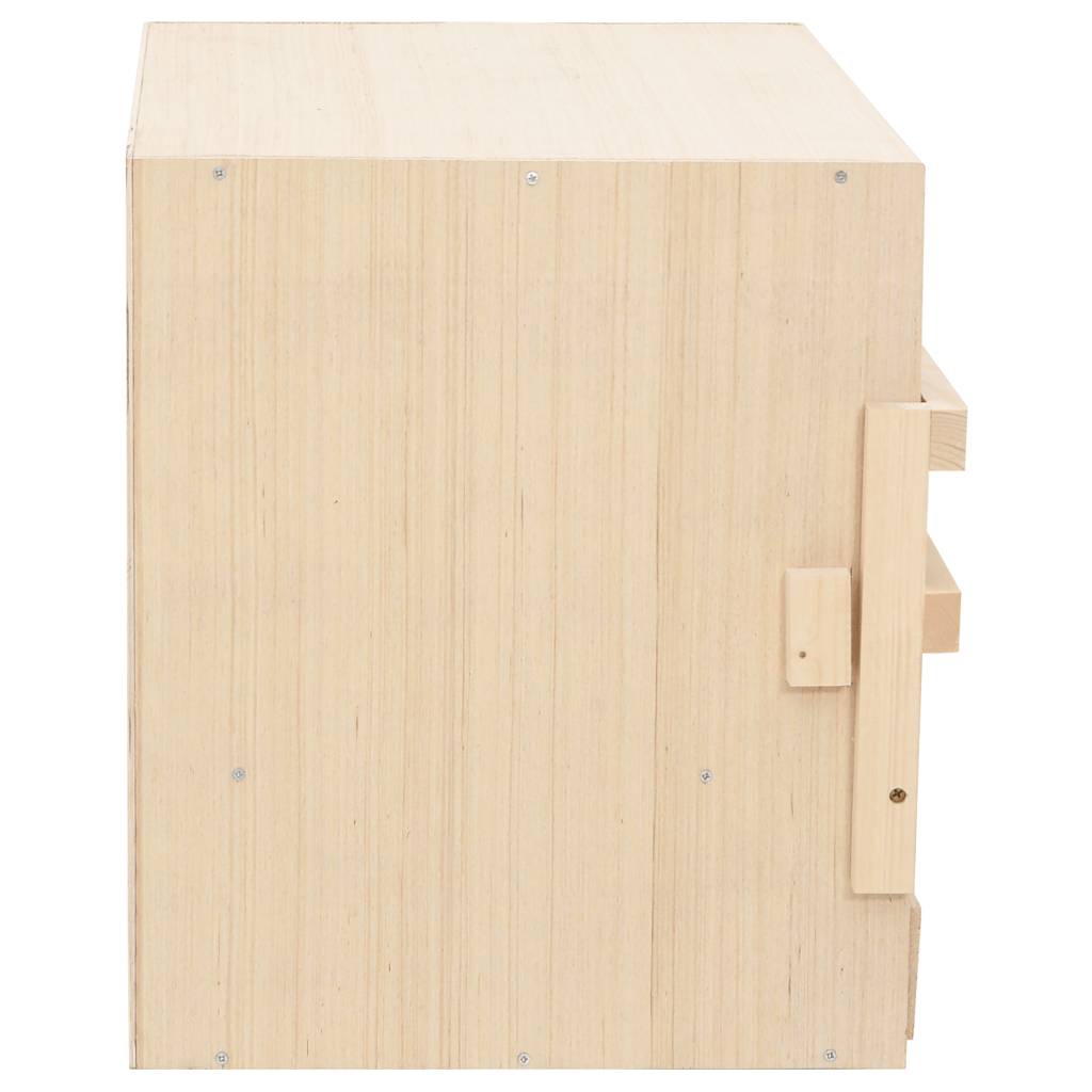 rugekasse 2 rum 63 x 40 x 45 cm massivt fyrretræ