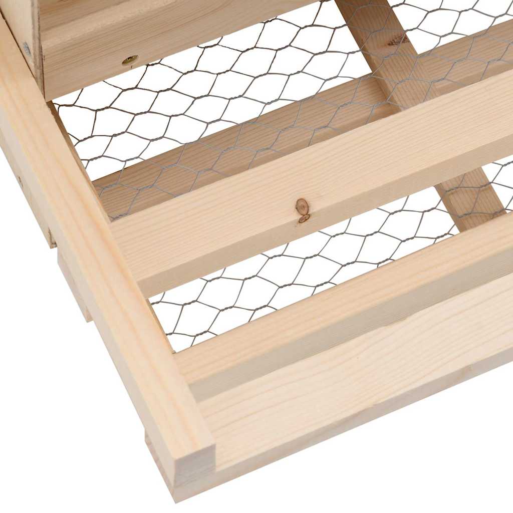 rugekasse 2 rum 63 x 40 x 45 cm massivt fyrretræ