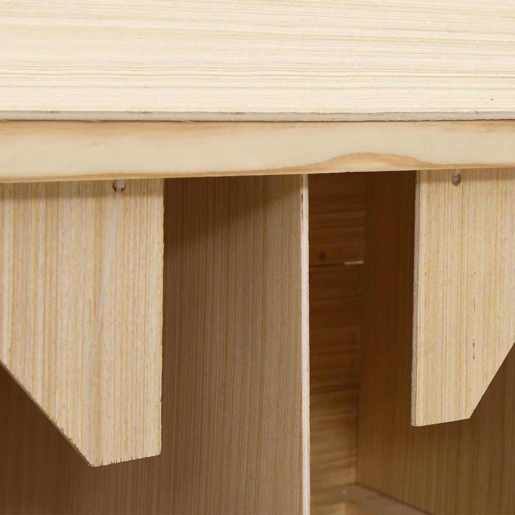 redekasse til høns med 3 rum 72x33x54 cm massivt fyrretræ