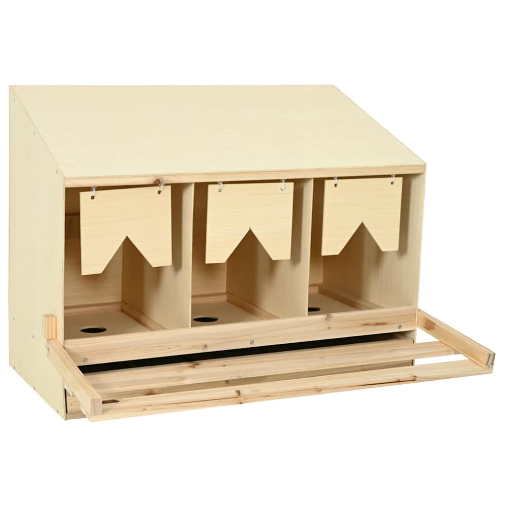 rugekasse 3 rum 93 x 40 x 65 cm massivt fyrretræ