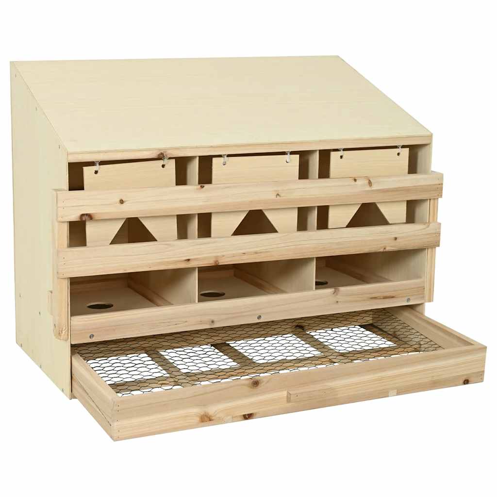 rugekasse 3 rum 93 x 40 x 65 cm massivt fyrretræ