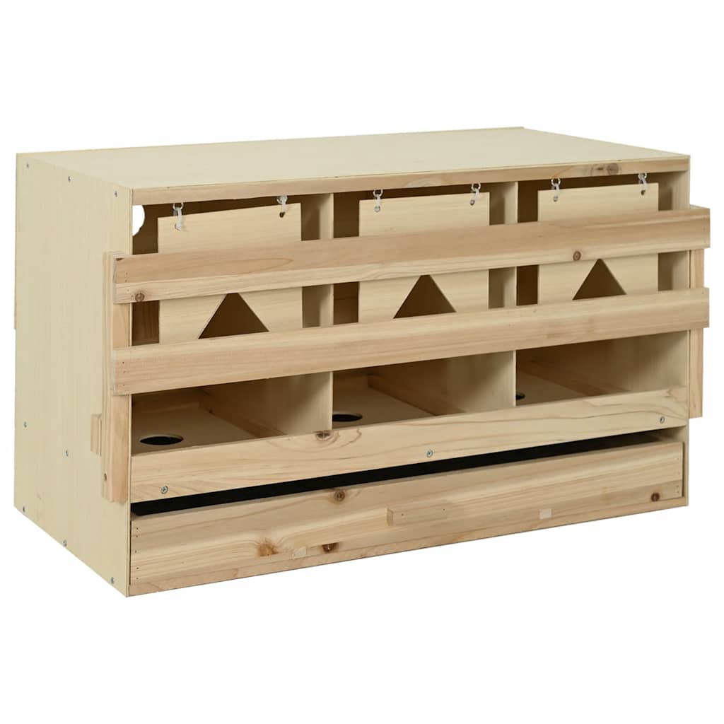 rugekasse 3 rum 96 x 40 x 45 cm massivt fyrretræ