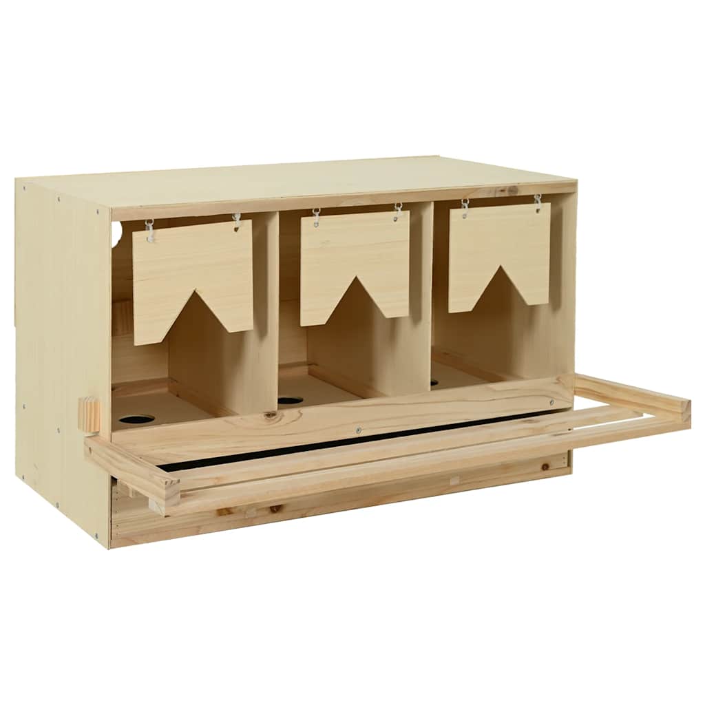 rugekasse 3 rum 96 x 40 x 45 cm massivt fyrretræ