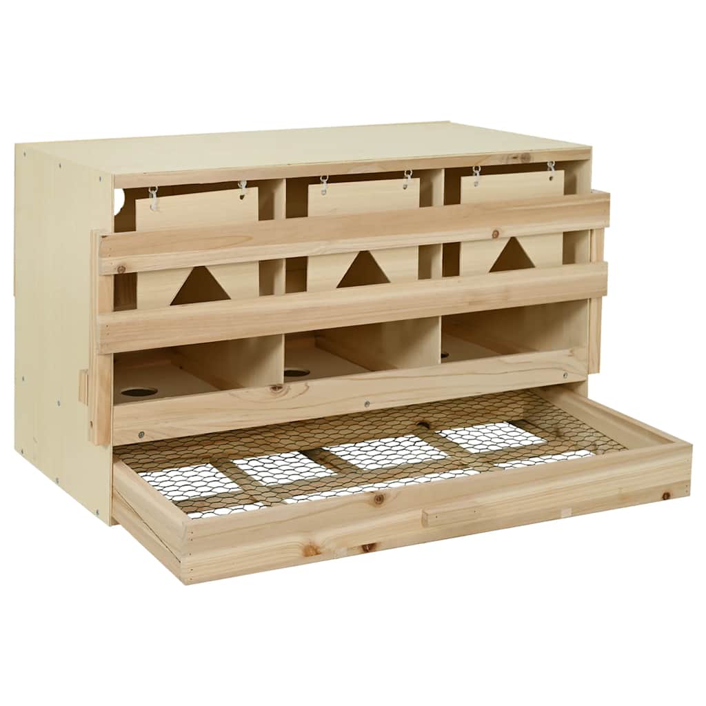rugekasse 3 rum 96 x 40 x 45 cm massivt fyrretræ