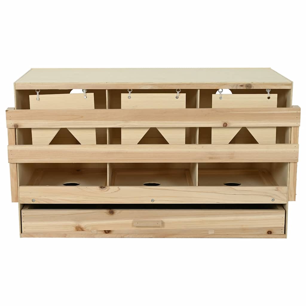 rugekasse 3 rum 96 x 40 x 45 cm massivt fyrretræ