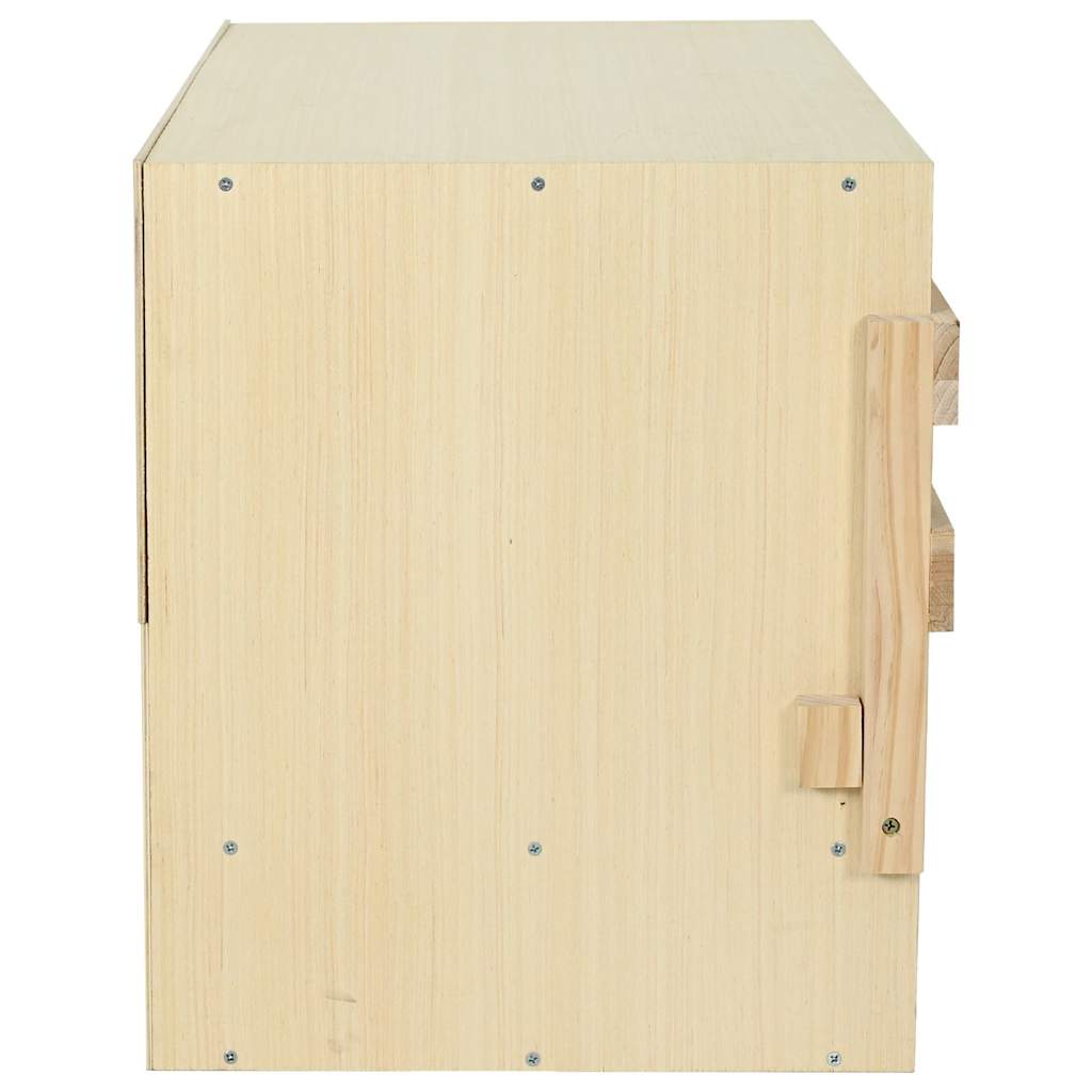 rugekasse 3 rum 96 x 40 x 45 cm massivt fyrretræ