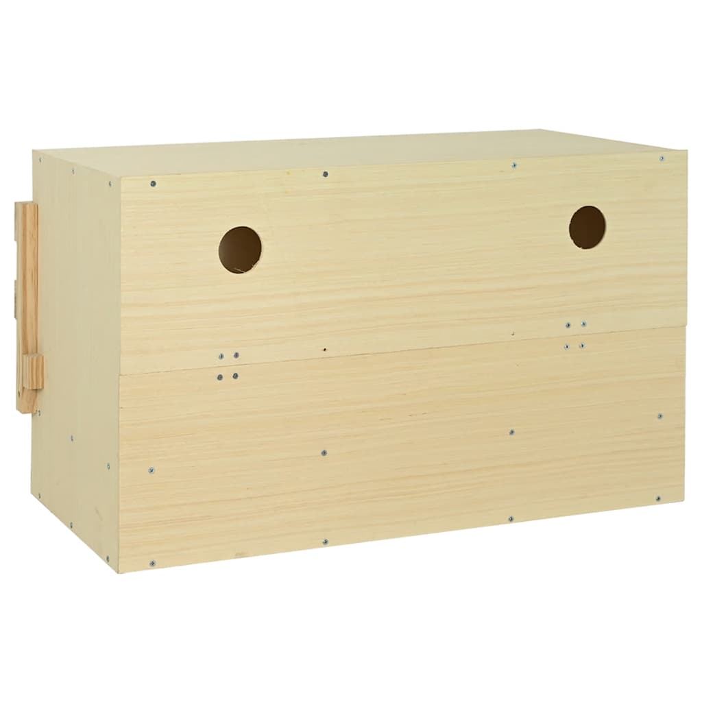 rugekasse 3 rum 96 x 40 x 45 cm massivt fyrretræ