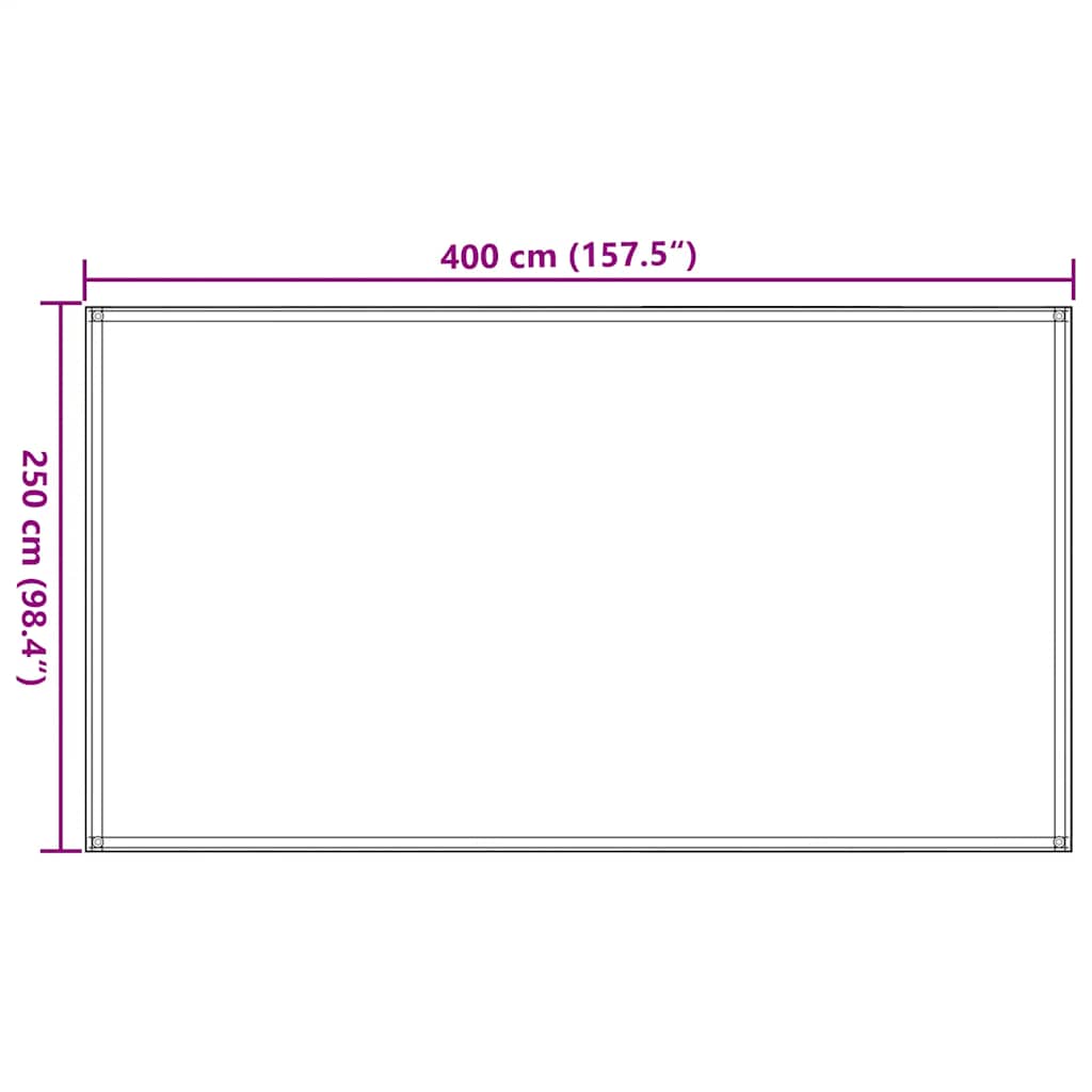 telttæppe 250 x 400 cm HDPE mørkegrøn