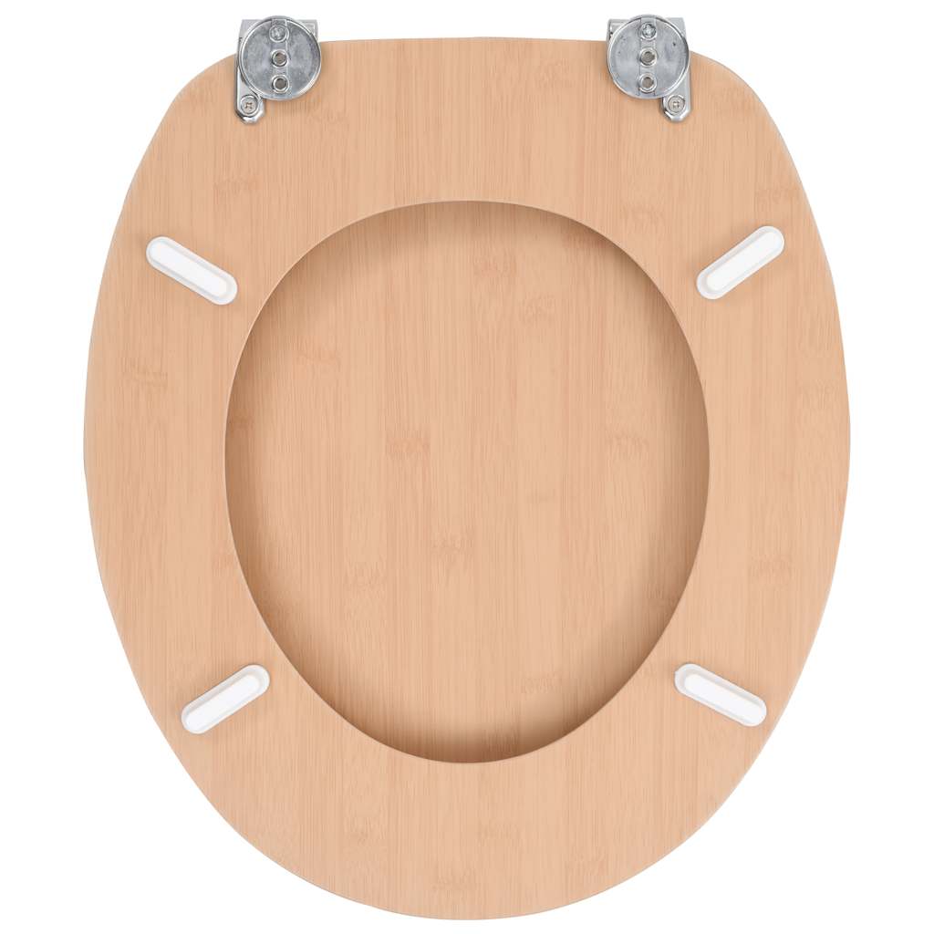 toiletsæde med låg MDF bambusdesign