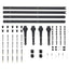 hardwarekit til skydedør 2 x 183 cm stål sort