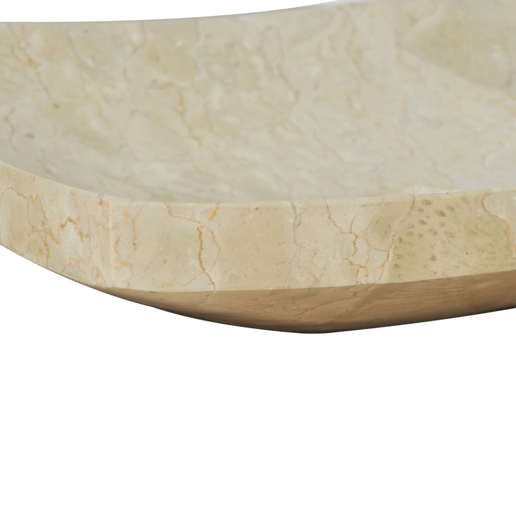 håndvask 50 x 35 x 12 cm marmor cremefarvet