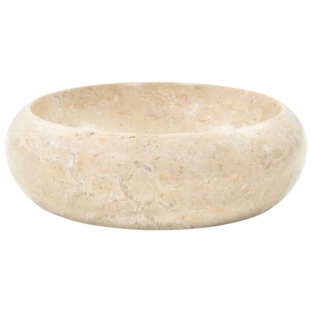 håndvask 40x12 cm marmor cremefarvet