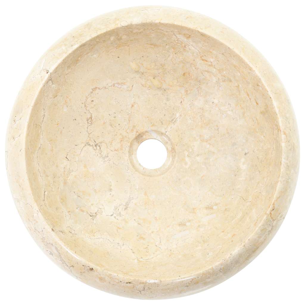 håndvask 40x12 cm marmor cremefarvet
