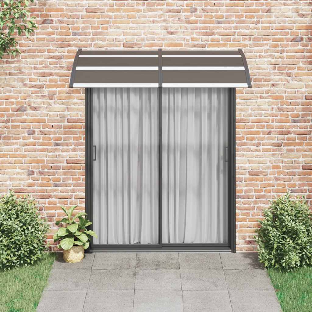 dørbaldakin 200x100 cm polycarbonat sort