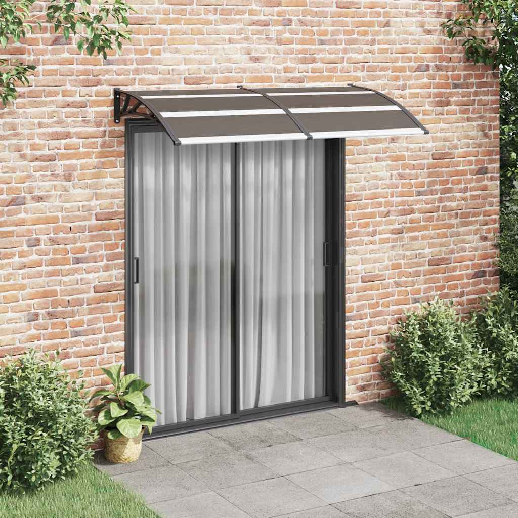 dørbaldakin 200x100 cm polycarbonat sort