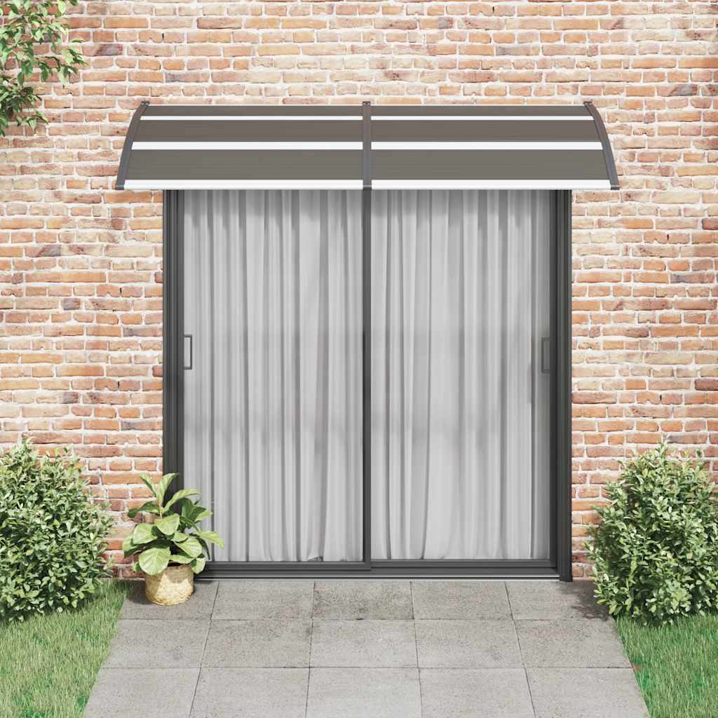 dørbaldakin 240x100 cm polycarbonat sort