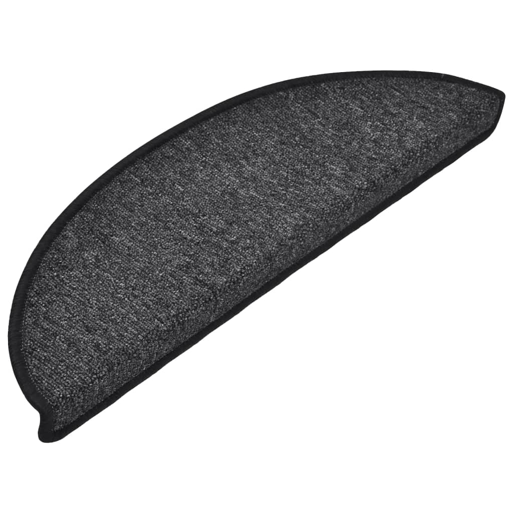 trappemåtter 15 stk. 56x17x3 cm antracit halvrund