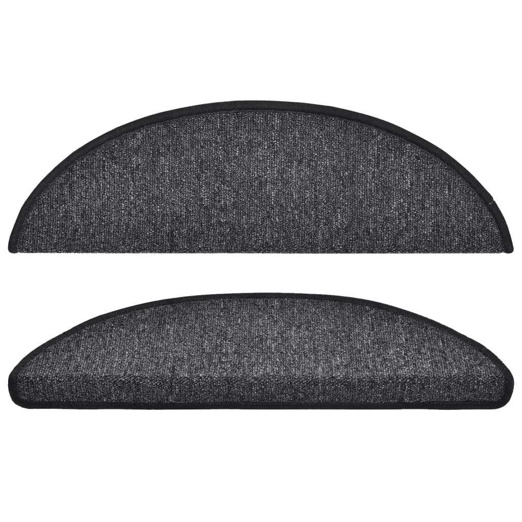 trappemåtter 15 stk. 56x17x3 cm antracit halvrund