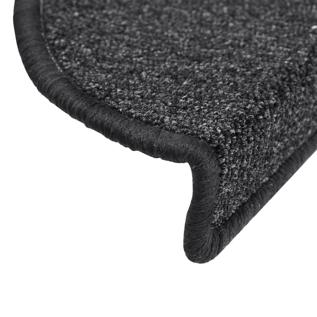 trappemåtter 15 stk. 56x17x3 cm antracit halvrund