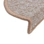 trappemåtter 15 stk. 56x17x3 cm lysebrune halvrunde