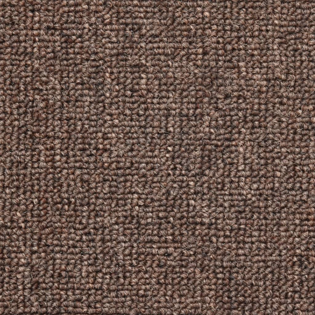 trappemåtter 15 stk. 56x17x3 cm kaffebrune halvrund