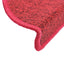 trappemåtter 15 stk. 56x17x3 cm rød halvrund