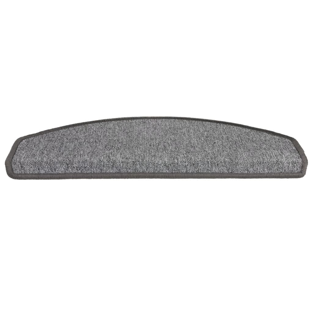 trappemåtter 15 stk. 65x24x4 cm mørkegrå halvrunde store