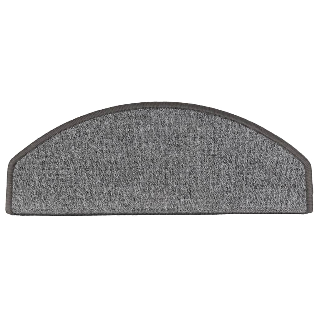 trappemåtter 15 stk. 65x24x4 cm mørkegrå halvrunde store