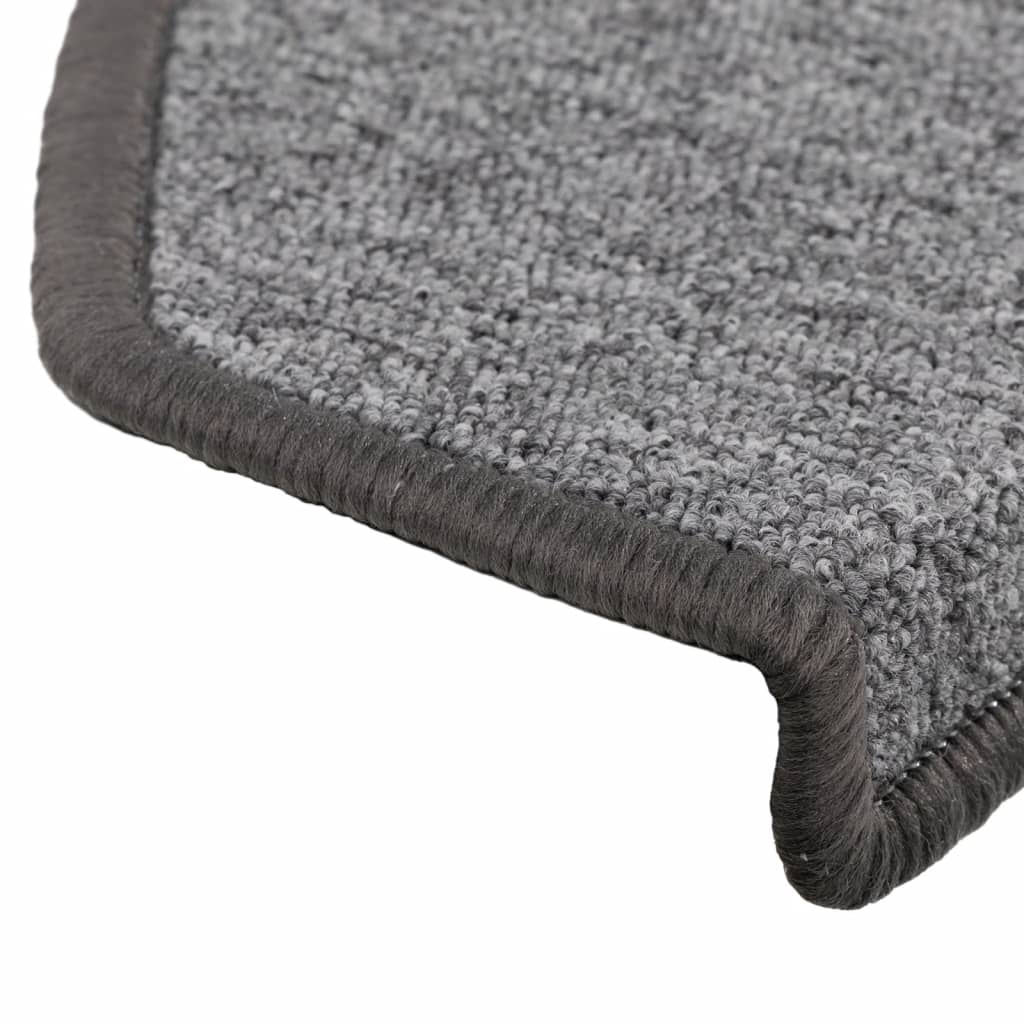 trappemåtter 15 stk. 65x24x4 cm mørkegrå halvrunde store